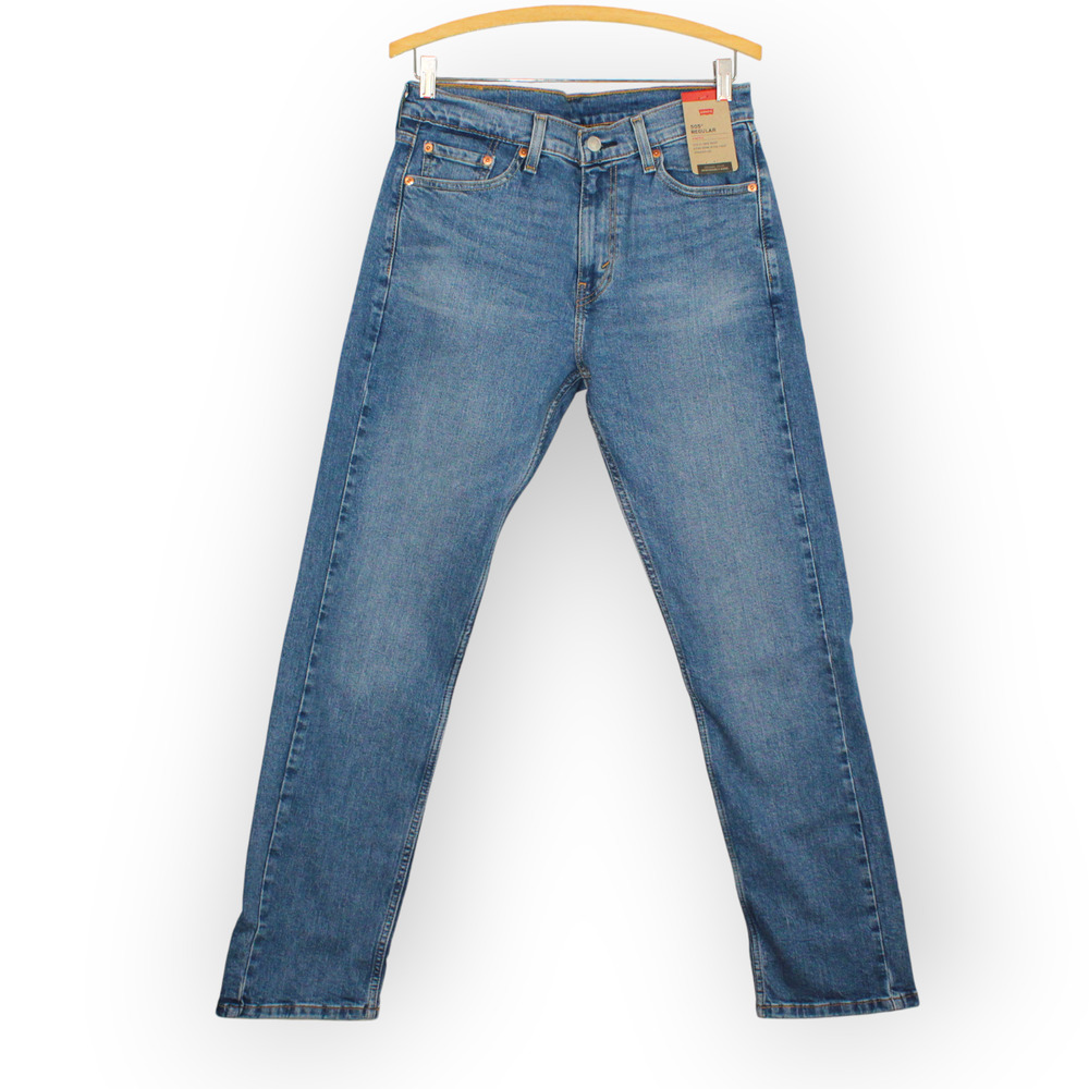 NEW 30X32 Levi's 505 Regular Denim Jeans Straight MediumWash Stretch